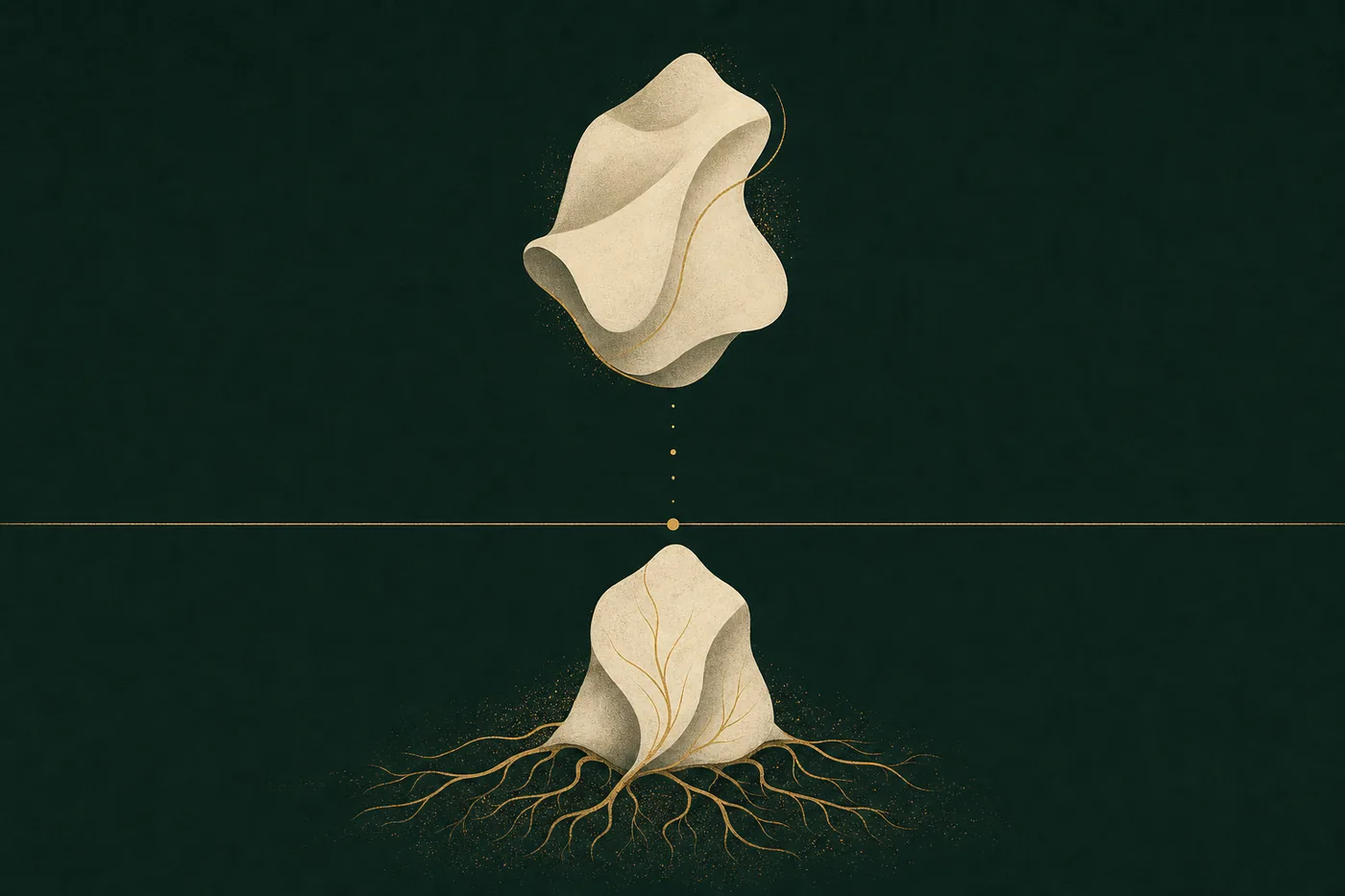 Ilustração conceitual sobre trocar a dentadura por implante: o que muda de fato